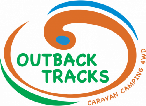 Out back tracks logo with the word Out back tracks in green colour