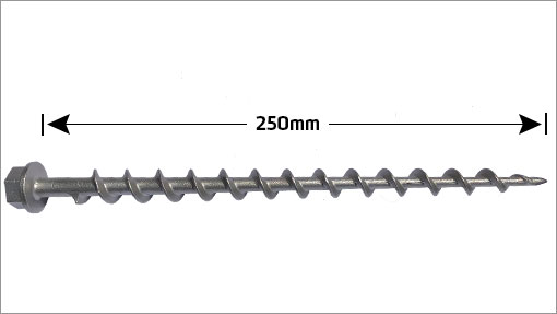 250mm screw in peg