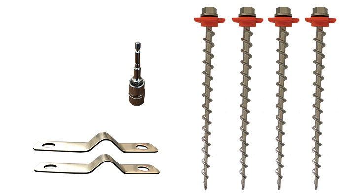 Awning anchor plate kit