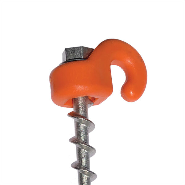 Ground Dog screw in peg with Hook Collar