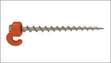 Ground Dog screw in peg with hook collar